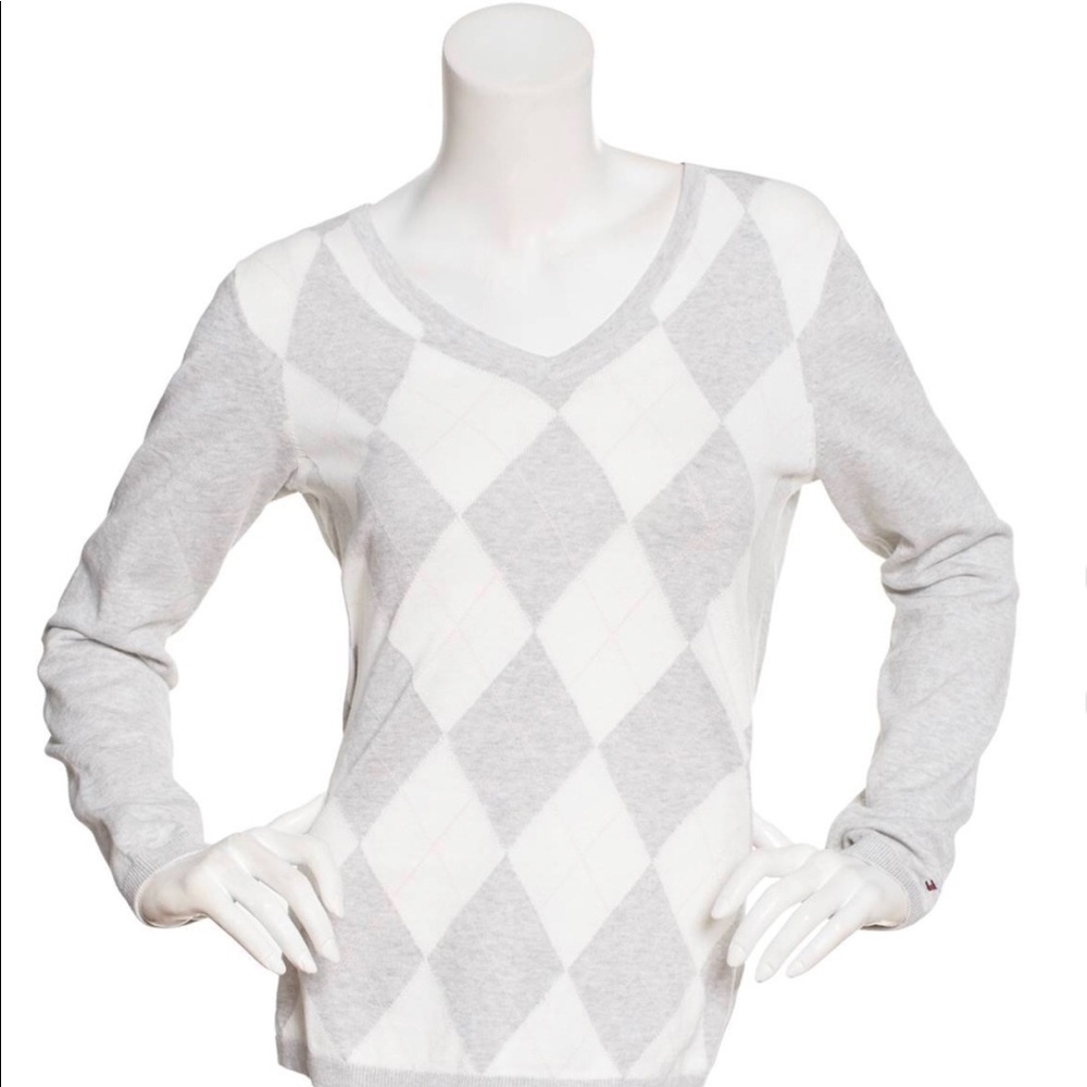🛑Tommy Hilfiger 🔴 Long Sleeve Argyle Ivy Sweater